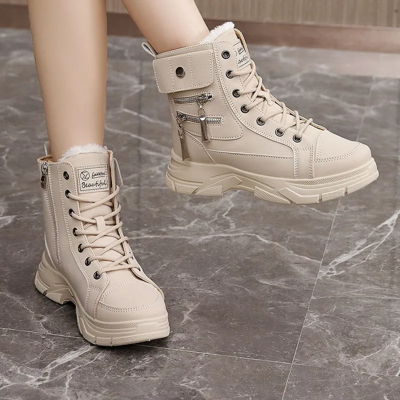 2024 New Fashion Women's Winter Ankle Boots Warm Anti slip Casual Shoes Women Snow Boots Warm Boots