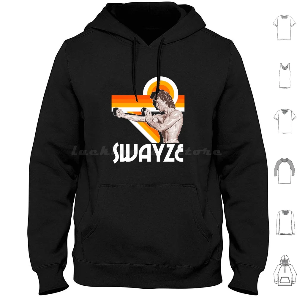Swayze Swayze Swayze Swayze Fan regalo sudaderas con capucha de manga larga Point Break Swayze Partick Swayze Classic Fan Dance película de los años 80