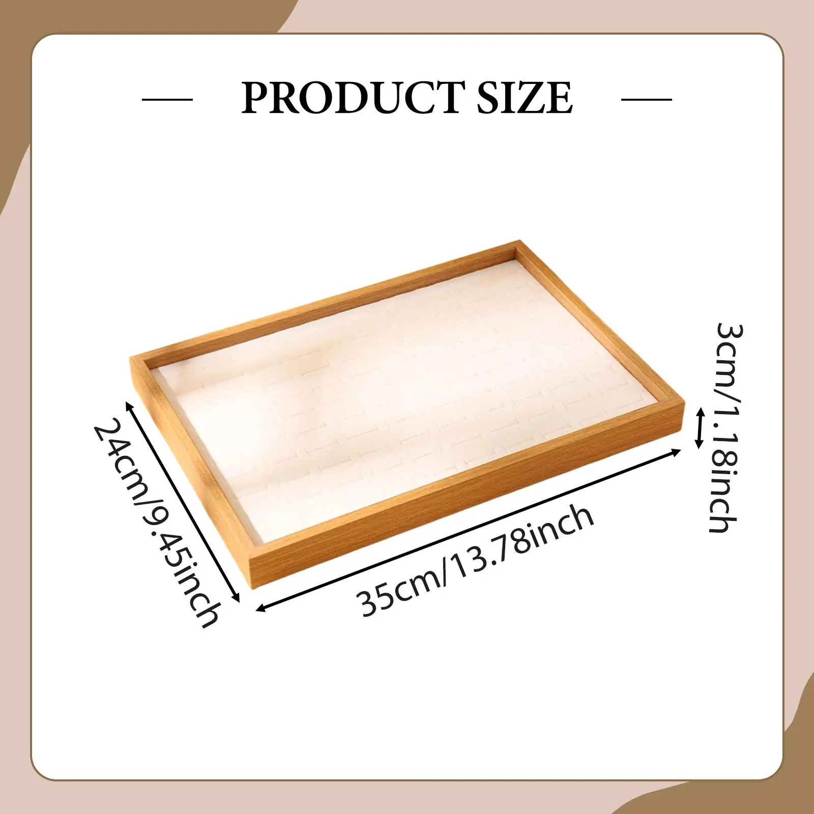 Поднос для демонстрации ювелирных изделий, портативный подарок, большая емкость, деревянный орнамент для дочери