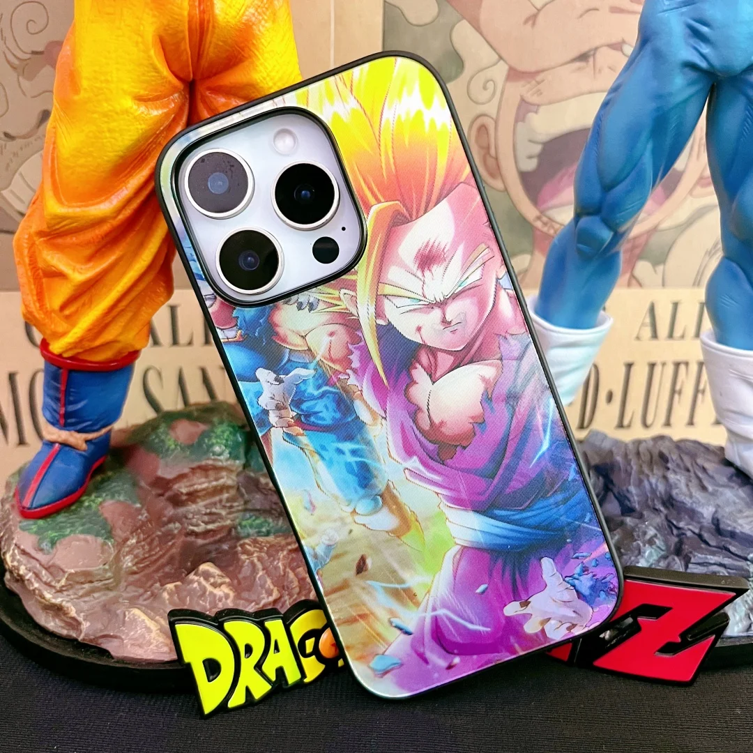 Чехол для телефона с 3D решеткой Dragon Ball Son Gohan для iPhone 11 12 13 14 15 16 17 Pro Max Plus Mini Air Anime Goku противоударный чехол