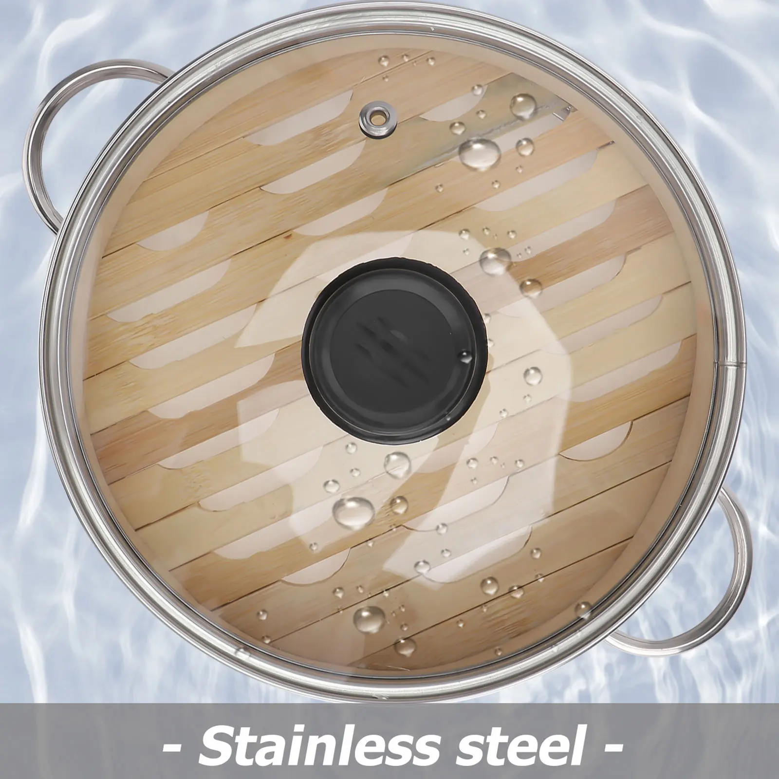 

1 Set Stainless Steel Basket With Lid Heavy Duty Food For Rice Eggs Vegetables Multi-Functional Kitchen Cooking Steamer Reusable