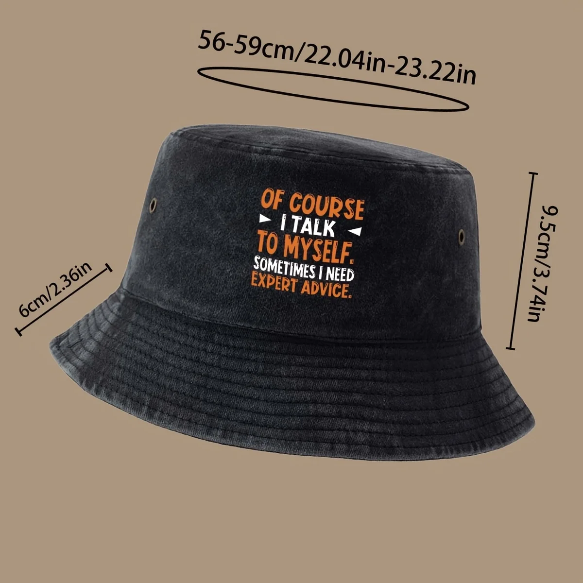 OF COURSE I TALK TO MYSELF. SOMETIMES I NEED EXPERT ADVICE. Pattern High-Quality Printed Fisherman Hat Outdoor Picnic Camping Ma