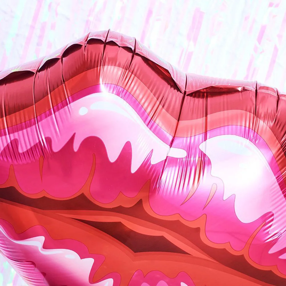 

4Pcs Red Lip Balloons Aluminum Film Big Romantic Wedding Party Decoration Backdrop for Valentine's Day Anniversary