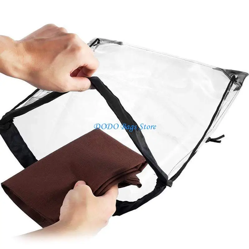 E8FB New Transparent Drawstring Backpack School Tote Gym Bag Sport Pack