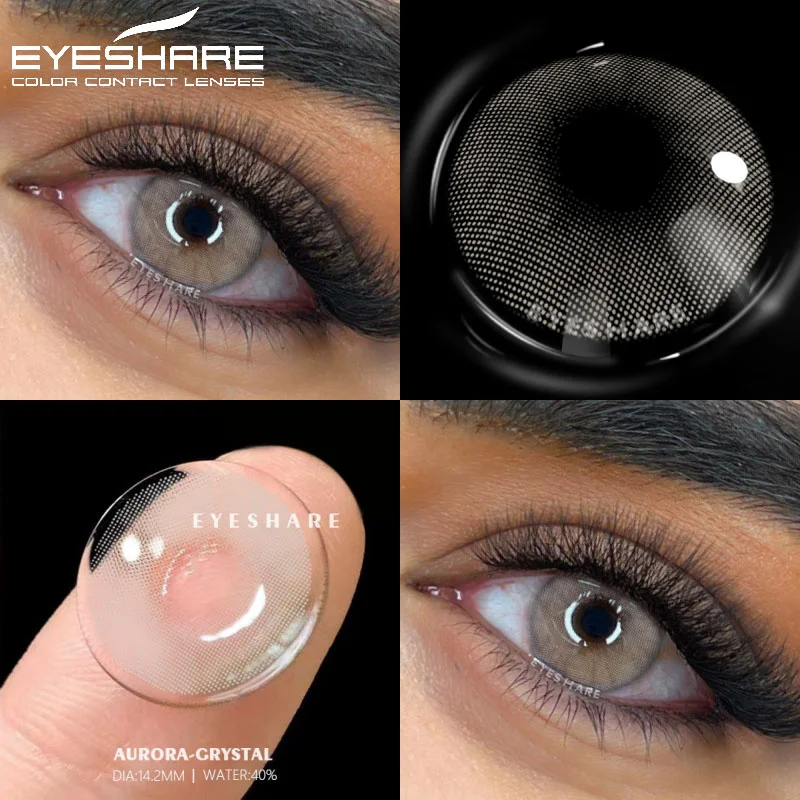 EYESHARE 1pair Natural Color Contact Lenses for Eyes Blue Lens Gray Lenses Korean Lenses Yearly Beauty Makeup Brown Eye Contacts