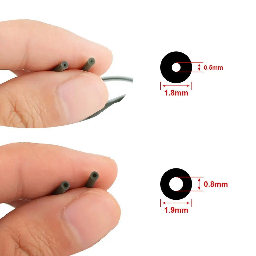 Carp Fishing Silicone Tube For Hooks and Rigs Safety Lead-clip System Size 0.5x1.8mm 0.8x1.9mm 3 Meters image 2