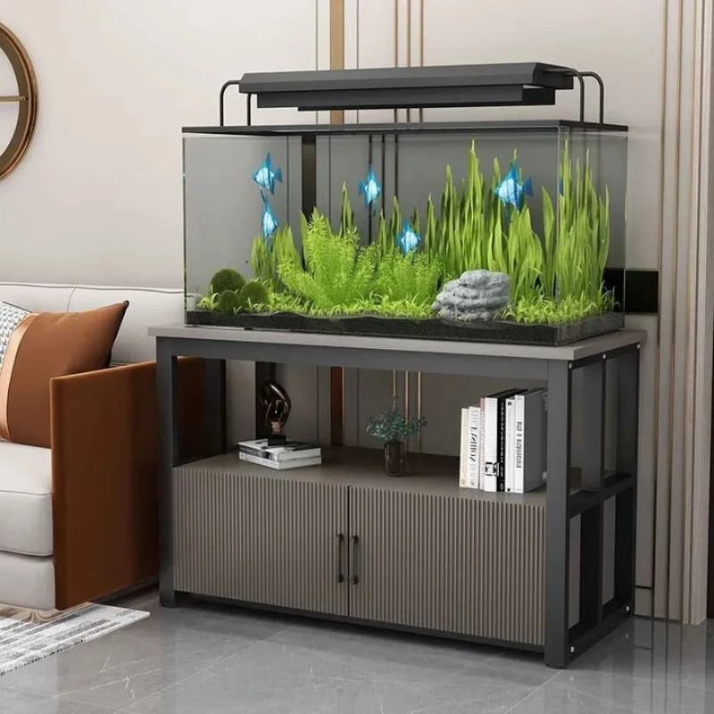 Multi-layer wrought iron load-bearing frame simple storage base white frame + white [desktop right angle]