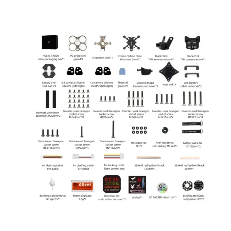 HGLRC Talon 2inch FPV Frame Kits for Analog / O3 2inch FPV Cinewhoop Drone