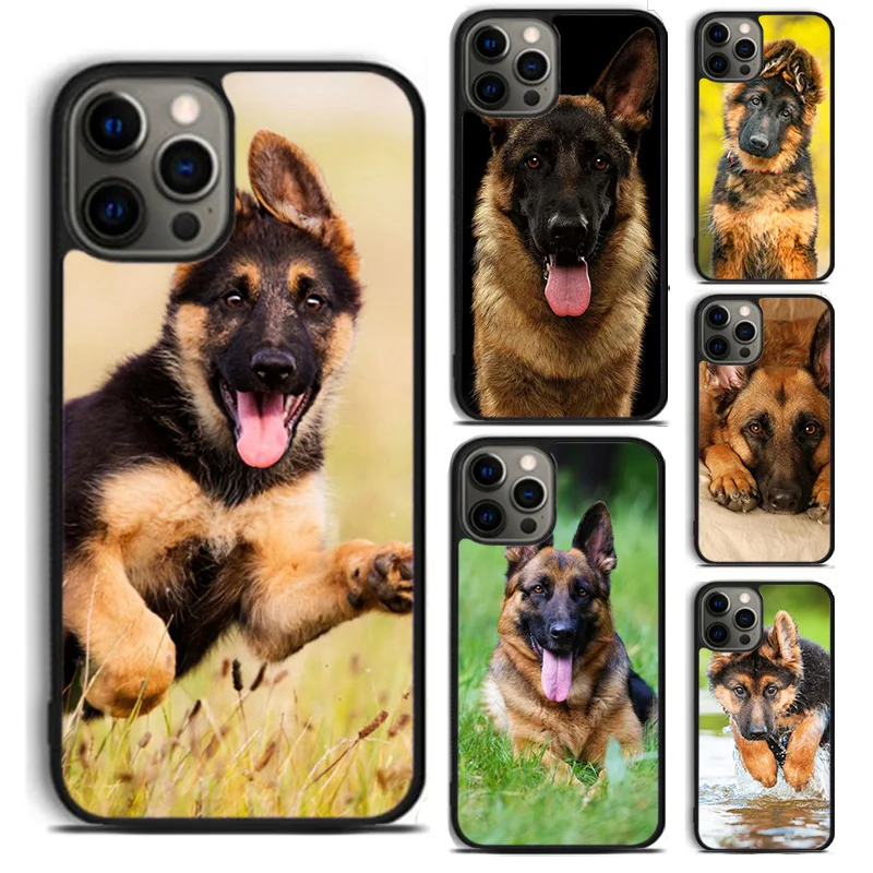 German Shepherd Funny dog Phone Case For For iPhone 16 15 11 12 13 14 Pro Max XS XR Plus coque