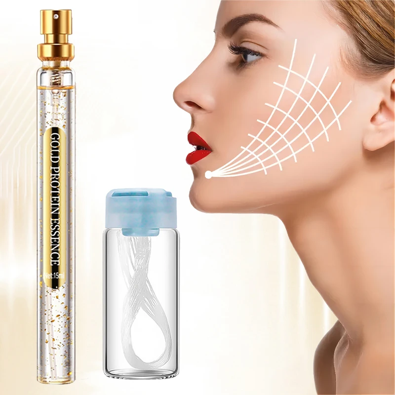 

Protein Thread Lifting Set 24K Gold Serum Absorbable Face Filler Anti-aging Facial Essence Collagen Firming Lifting Face Care