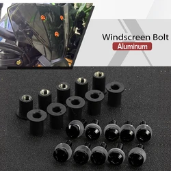 5mm 10PCS Motorcycle Windshield Bolts Screw Nut Fastener Kit For Bajaj CT100 Pulsar 150 Classic 150 DTS-i NS160 NS200 RS200
