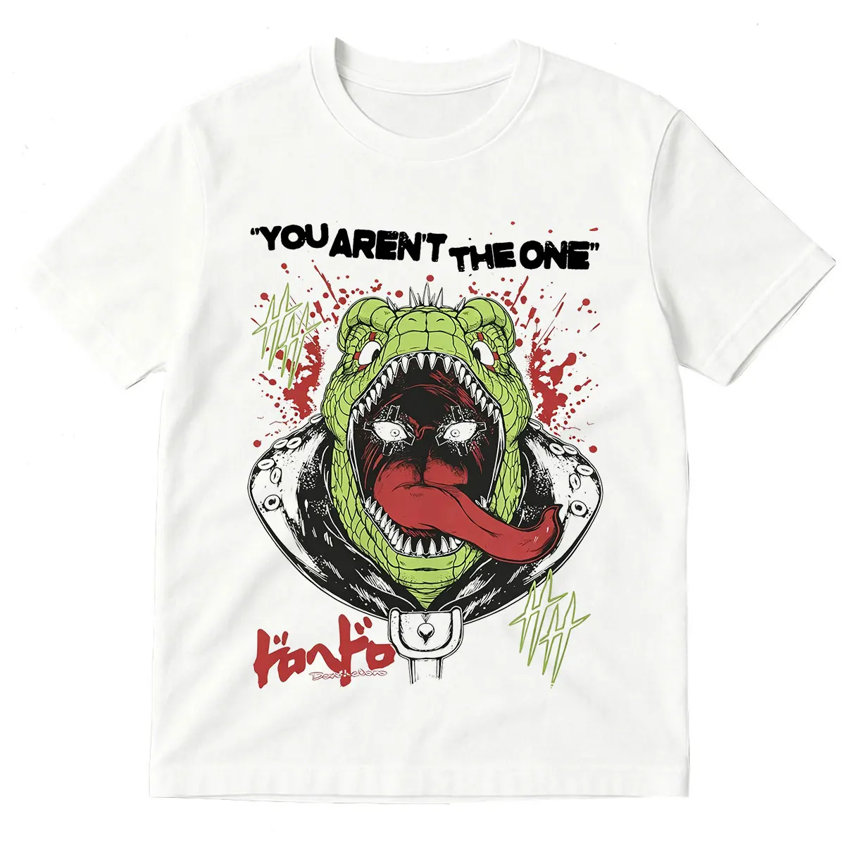 Japanisches Anime Dorohedoro Kaiman You Arent The One T-Shirt für Männer und Frauen, modisches, übergroßes, lässiges Baumwoll-T-Shirt, Streetwear – Detail 5