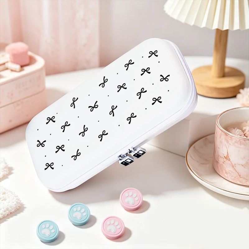 Suitable for Switch Carrying Case with 4 Thumb Grips, Portable EVA Hard Shell Travel Bag for Console, Games and Accessories