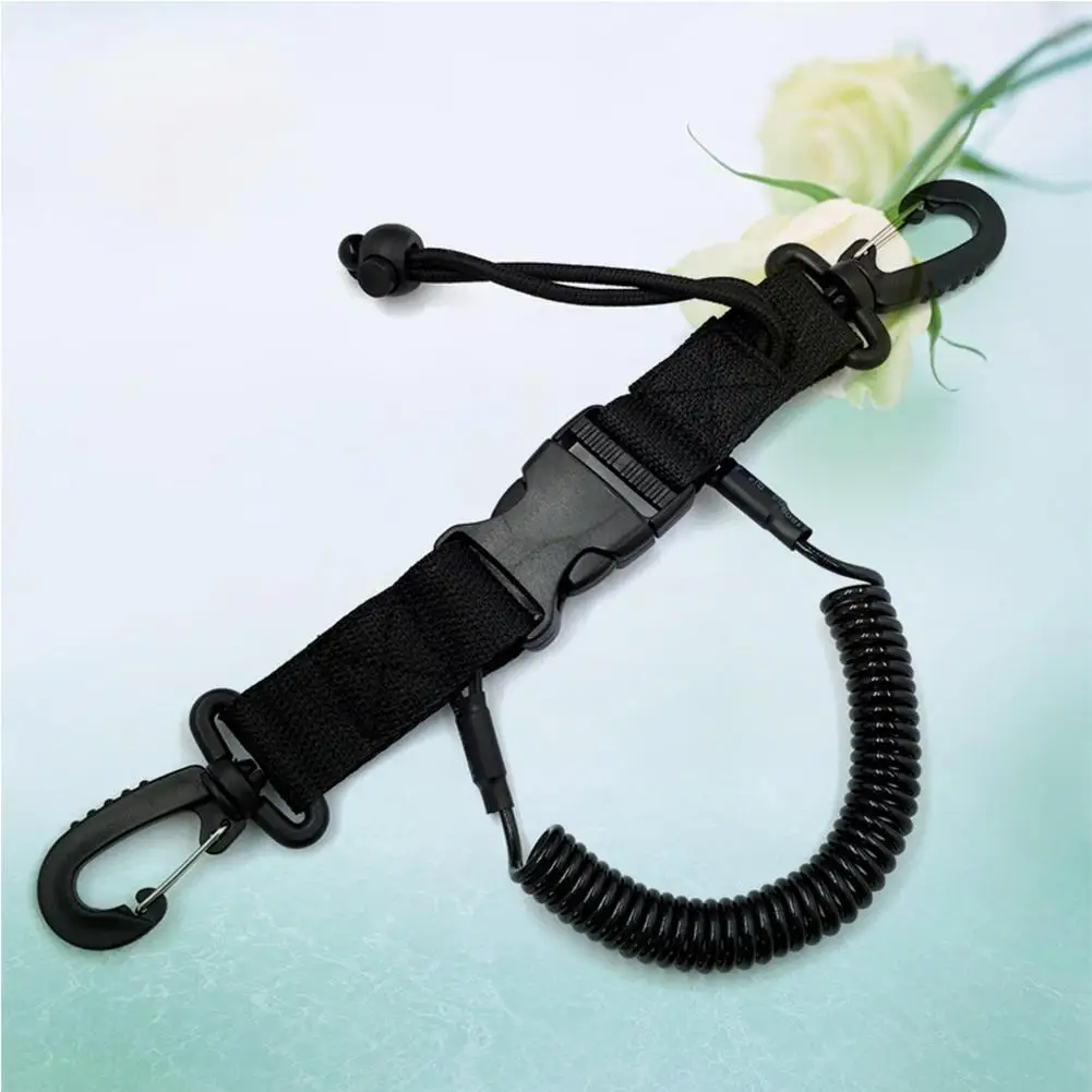 Newest Scuba Diving Snappy Coil Springs Camera Lanyard Spiral With Ring Dive For Underwater Housing Flashlight Torch Outdoor