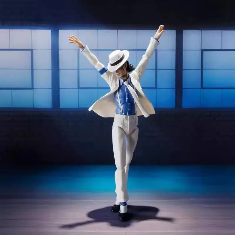 

14cm Hot Michael Jackson White Clothes Moon Walk Action Figures Model Desktop Decoration Toys Surprise Christmas Gift