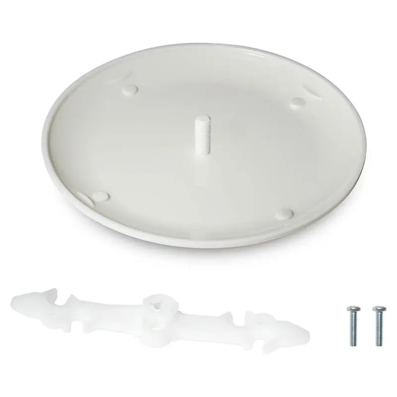 SOFT-CP3540 White Ceiling Box Cover Plate For 3.5-4" Round Holes, Electrical Junction Box Cover view 3