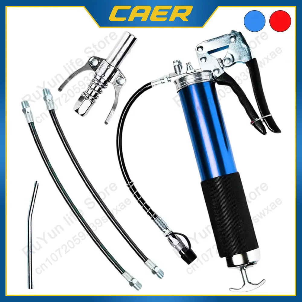 Heavy Duty Pistol Grip Grease Gun Tools Set 400cc Syringe for Oil and Car Lubrication SUV Trucks with Flexible Extension Hose