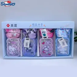 20pcs Sanrio Cartoon Transparent Card Holder Anime Kuromi Hello Kitty Pp Id Card Student With Lanyard Card Storage Supplies Gift