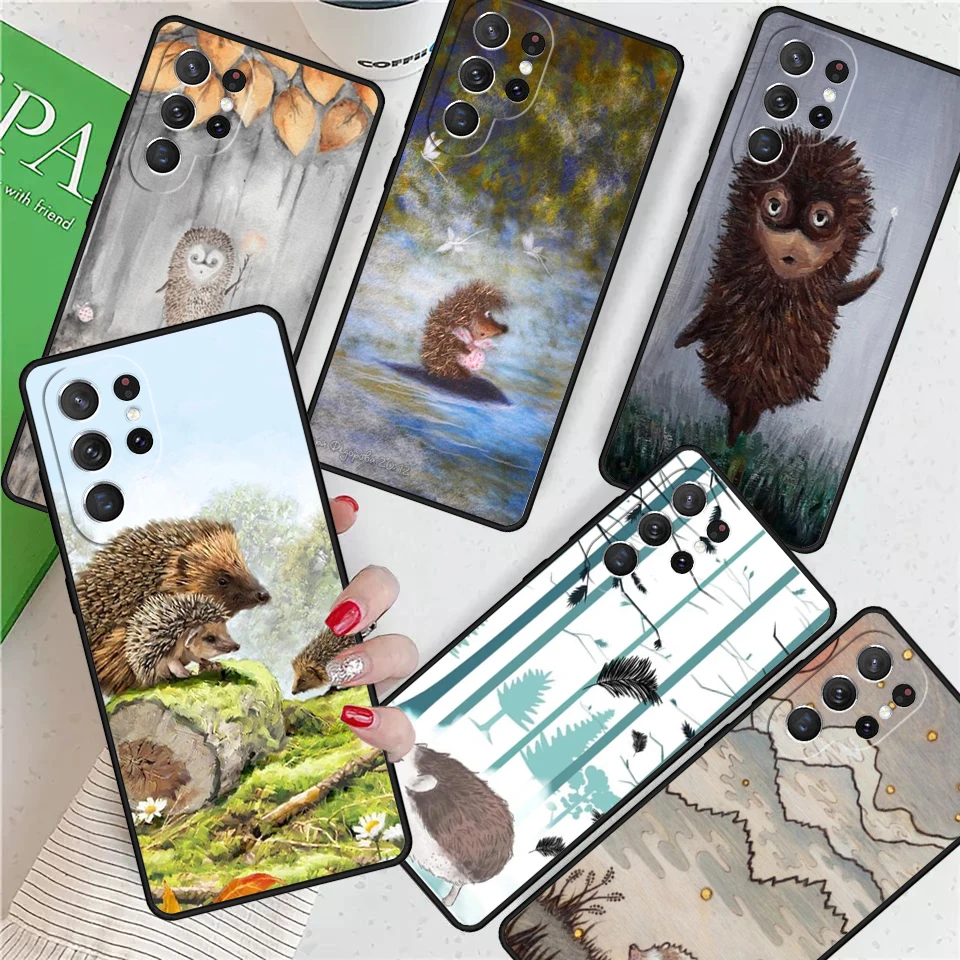 Hedgehog in the Fog For Samsung Galaxy S24 Ultra S21 S22 S8 S9 S10E Note 10 20 Plus FE S23 Phone case Cover Coque