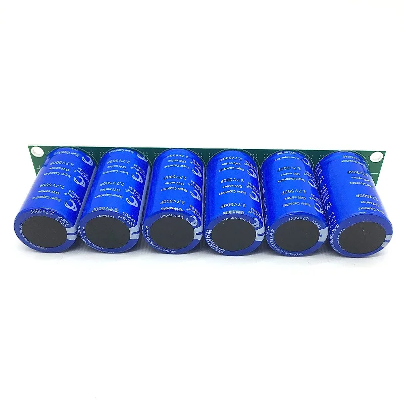 2.7V 500F Super Farad Capacitor 16V83F Flat Angle Electrolytic Capacitor, Single Row Super Capacitor with Protection Plate