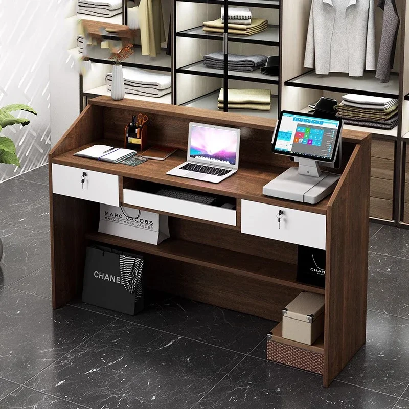 Design Stylish Rotary Endoscope Reception Desks Nordic Display Luxury Office Reception Desks Small Supermarket Mostrador Negocio