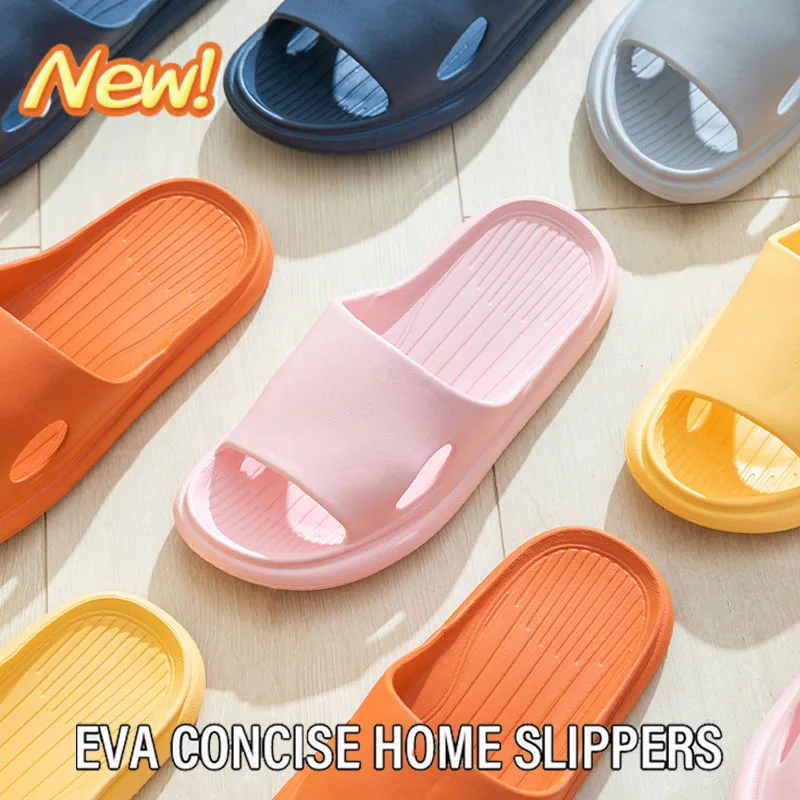 New fashion Simplicity EVA Slippers Home Soft Sole Anti-Slip Bathroom Slipper Summer Casual Indoor Slippers Women's Flip-Flop