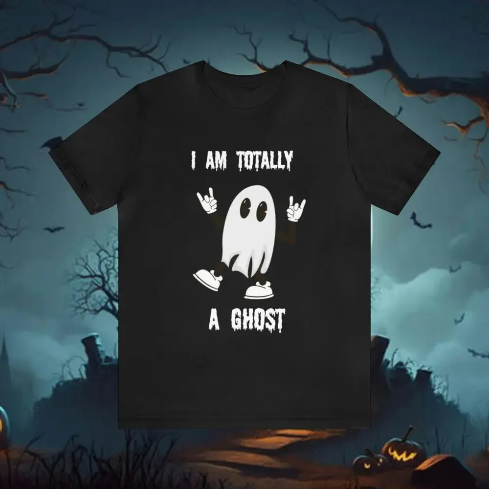 Totally a Ghost Unisex Jersey Short Sleeve Tee  Tees Y2K tops Unisex Summer Short Sleeve