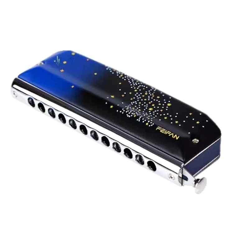 Feifan Chromatic Harmonica, Yw48, Professional Mouth Organ, 12 Holes Harp, Alloy Reed, Chrome-plated copper board mouthpieces