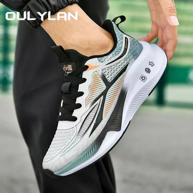

Oulylan мужская дышащая спортивная обувь с сеткой, уличная повседневная удобная обувь для бега, легкие мужские кроссовки на шнуровке