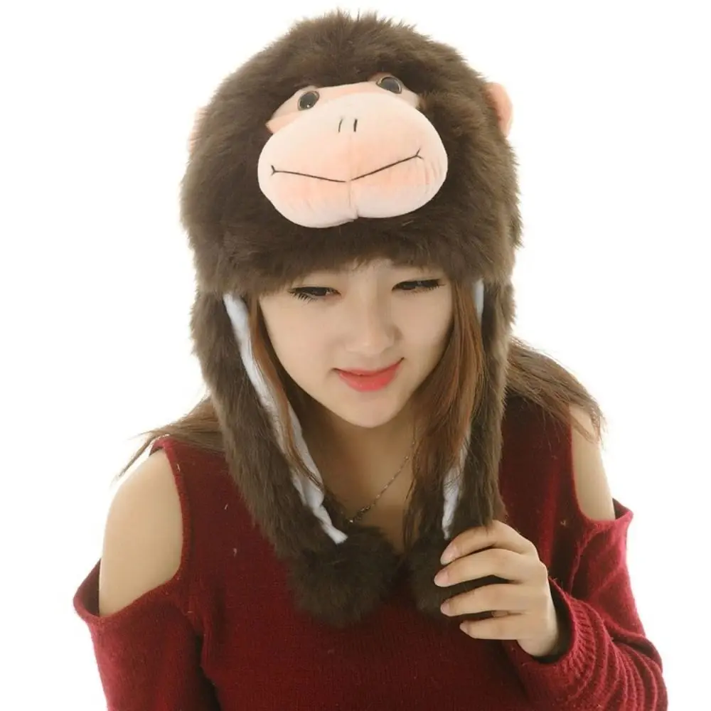 Cartoon Moving Hat Neck Warmer Animal Animal Earflap Hat Ear Protection Trapper Hat Animal Hat Headgear Cosplay Party