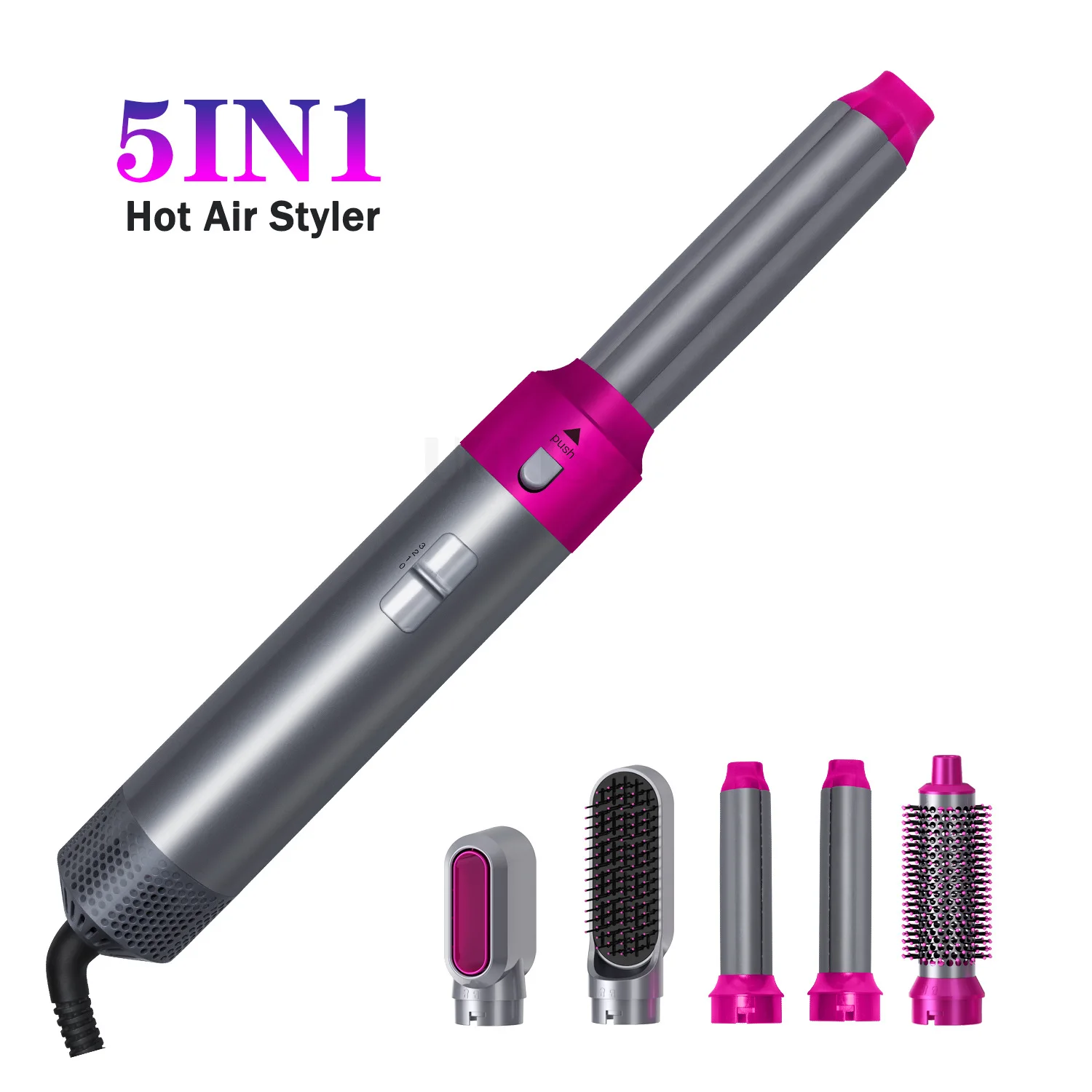 5in1 Curling Iron Set Hair Dryer Brush Straightening Curling Styling Tool Curler Spiral Wave Curling Professional Curling Irons