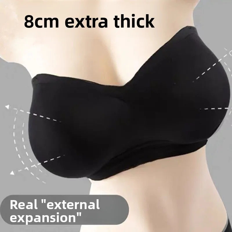 

Женский бюстгальтер без бретелек пуш-ап 8 см, без скольжения, подтяжка бюста, боковая поддержка, талия для похудения, форма комиксов, корсет с глубоким вырезом, топ