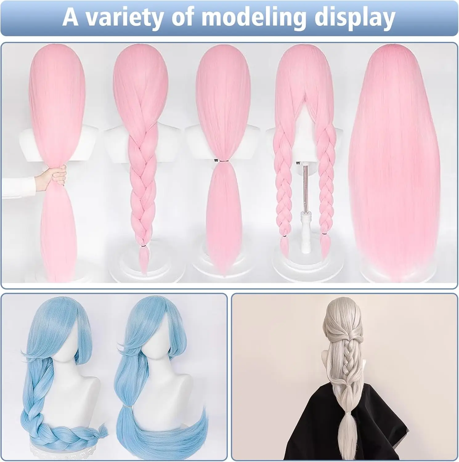 40 بوصة شعر طويل مستقيم أنيمي تأثيري مقاومة للحرارة شعر مستعار اصطناعي 35 ألوان اختياري مهرجان فستان الحفلات مطابقة الاستخدام