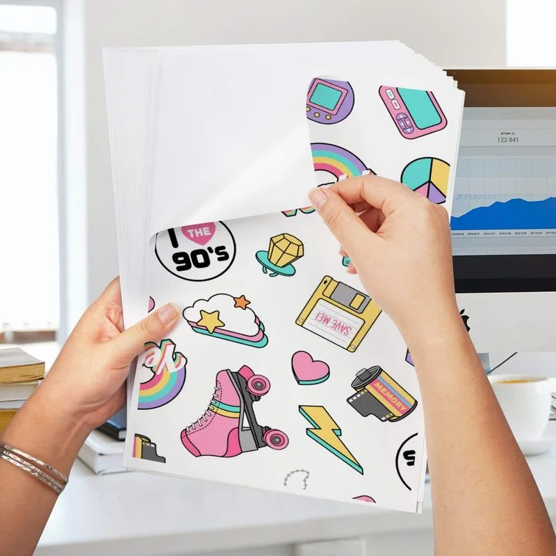 20 Sheets A4 Vinyl Sticker Paper for Inkjet Printer Matte White Self Adhesive Stickers Label Waterproof Decal Paper Sheet