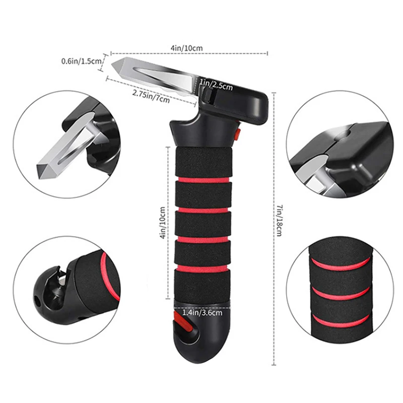 مقابض مساعدة باب السيارة المحمولة لكبار السن متعددة الوظائف قاطع حزام الأمان لكبار السن كسارة نافذة محددة #6