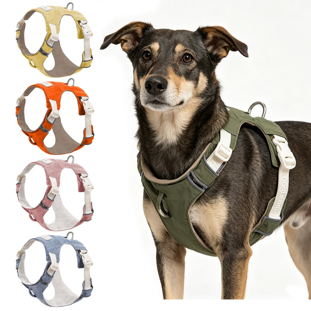 

Dog Harness No-Pull Heavy Duty Safety Dog Harness Vest for Small Medium Large Dogs Lightweight Dog Walking Harness with Leash