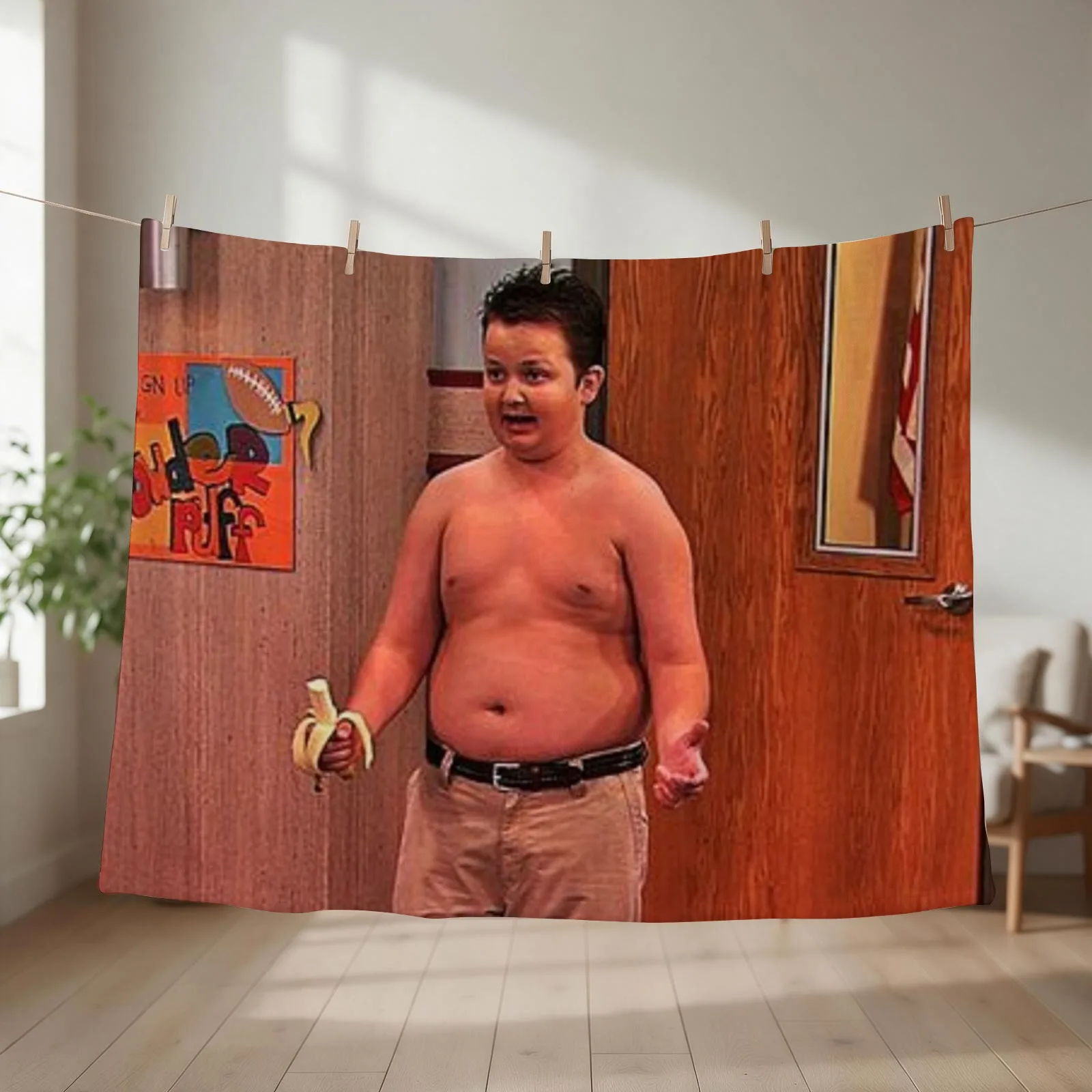 Gibby Banana Meme iCarly Throw Blanket halloween bed plaid Weighted Sleeping Bag Blankets