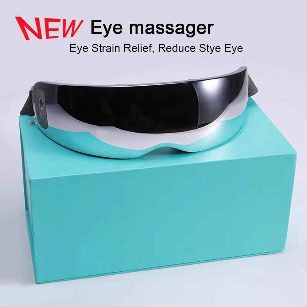 New Eye Massage Device Heating Vibration Eye Massage Instrument Acupressure Eye Massager With 12 Massage Heads Super Relax