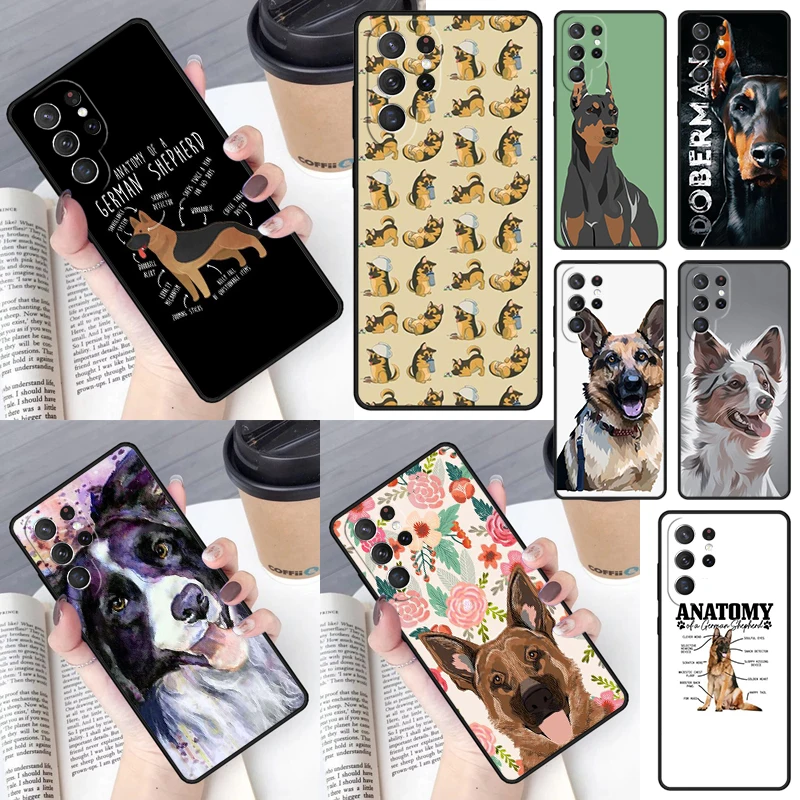 German Shepherd Dog Phone Case for Samsung Galaxy S26 Ultra S25 S24 S23 S22 S21 S20 Note10 Plus FE Cover Luxury