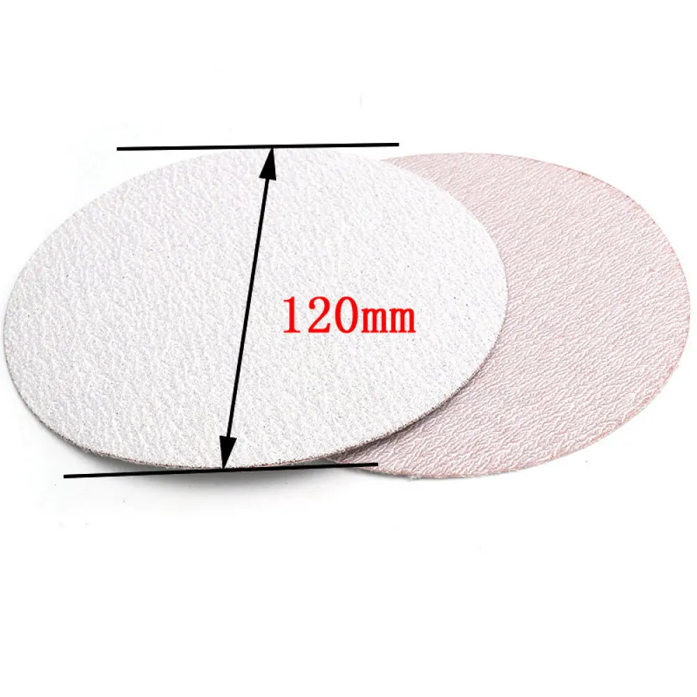 10pcs 5 inch Round Flocking Sandpapers 80#~1000# Sanding Paper Self-adhesive Grinding Machine Polishing Sheet Rotary Accessories