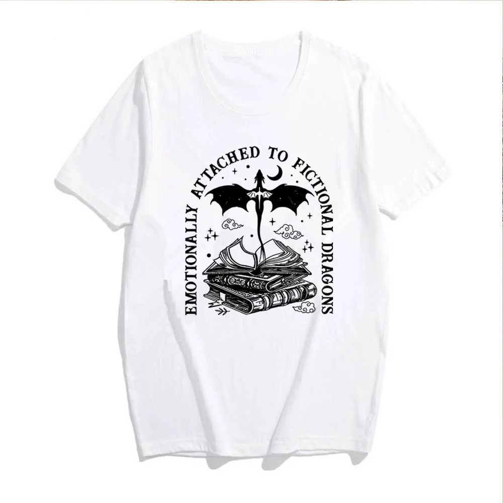 Attaccato emotivo ai draghi di fantasia maglietta Bookish Fantasy Romance Reader Gift Romantacy Book Merch Wingleader Booktok Tee