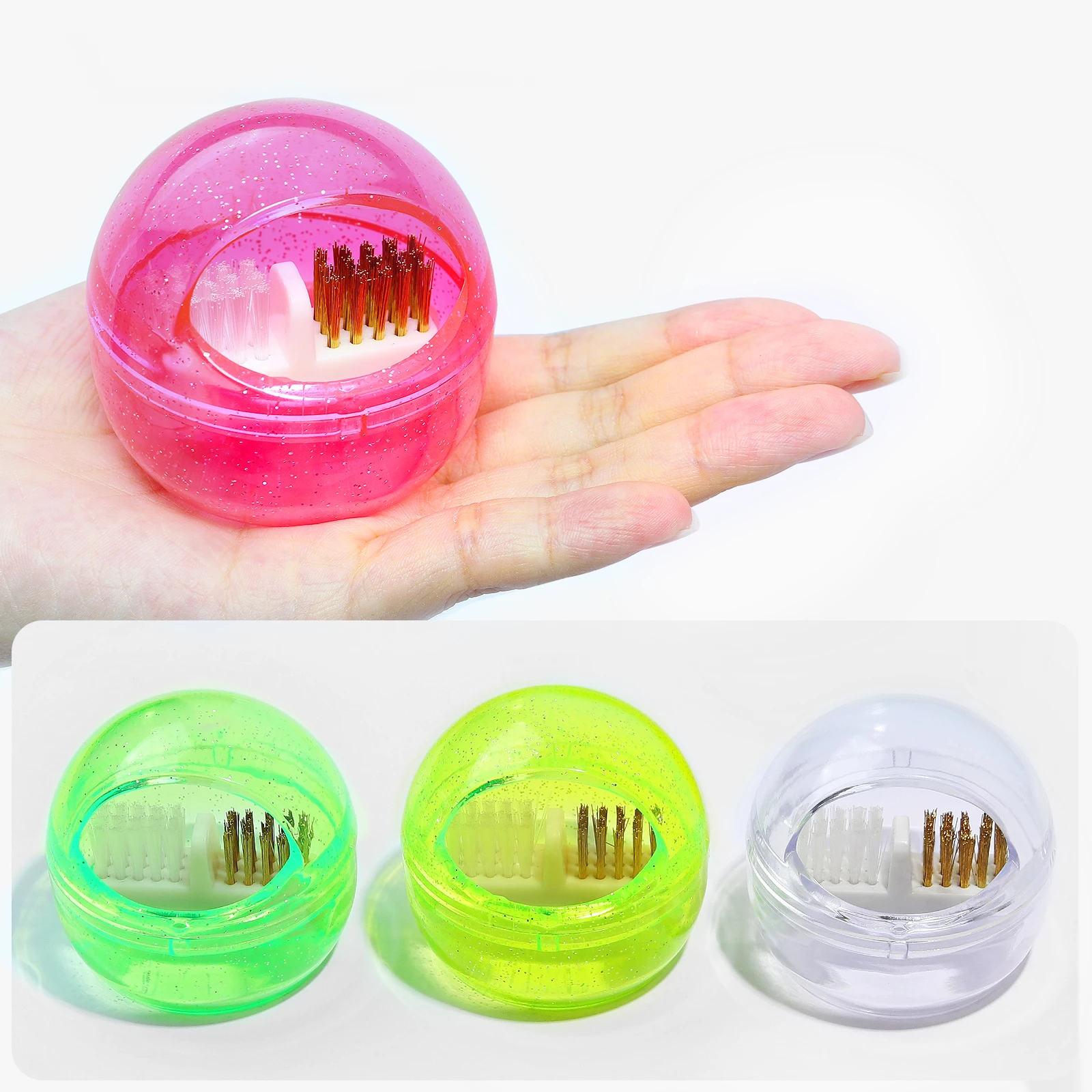 Nail Drill Bit Cleaning Brush Copper Wire Remove Dust Cleaning Case Soft Hard Drill Grinding Head Brush Cleaner Nail Art Tools