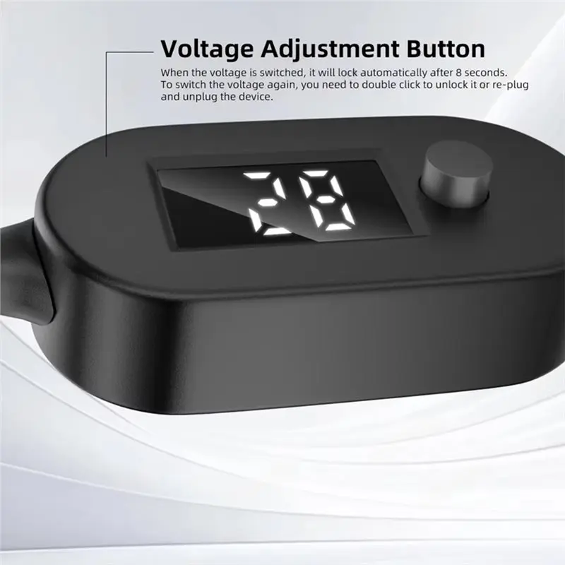 AS95 34PCS Universal 5.5x2.1mm DC AC Power Adapter Tips Connector Kits, 140W PD USB C to 5V-28V Adjustable Voltage Cable for
