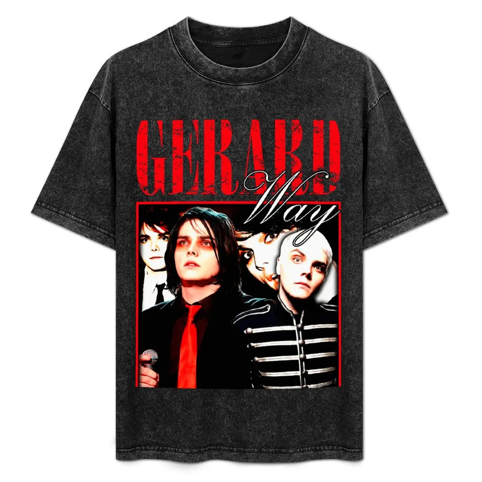 

Gerard Way MCR VIntage Retro Design T-Shirt Breathable Mesh Panel T-Shirt