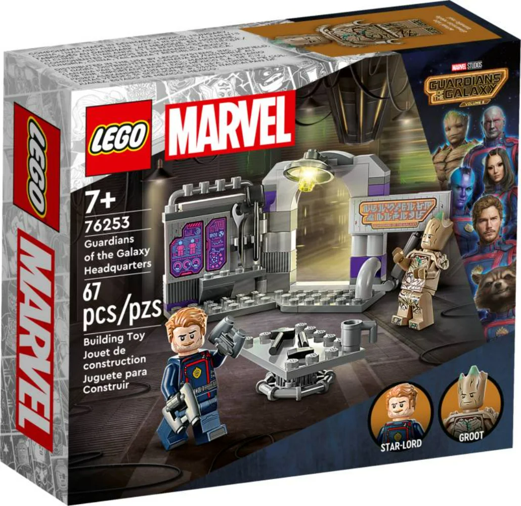 LEGO Marvel Guardians of The Galaxy 3 Headquarters 76253 Super Hero Building Toy Set with Groot and Star-Lord Minifigures Gift