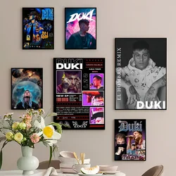 Rapper Duki Anime Posters Sticky Decoracion Painting Wall Art White Kraft Paper Wall Decor