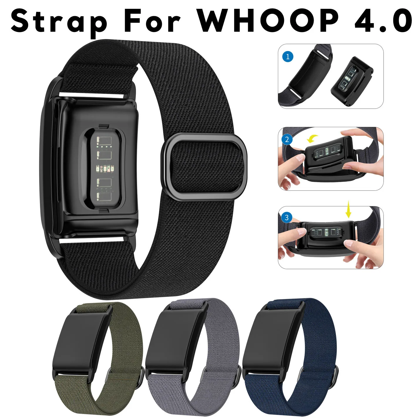 Nylonarmband für Whoop 4.0 Armbanduhr Sportarmband Band Zubehör Ersatz Whoop Band mit Abdeckung
