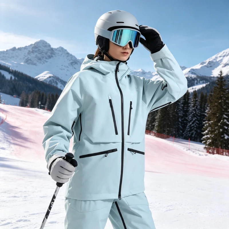 Neue Skijacke für Paare Outdoor-Snowboard-Kostüm Erwachsenen-Winterkleidung Alpinsport Wasserdichte Winddichte Ski-Hoodie-Mäntel – Detail 17