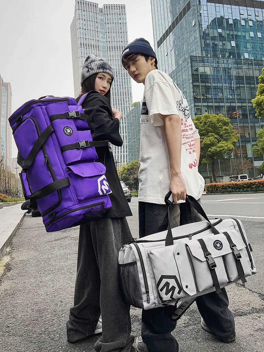 

Large Capaci Men's Travel Bapa Fitn Bag Wet And Dry Separation Crossbody Bag Handheld Lage Faionable Ox Cloth