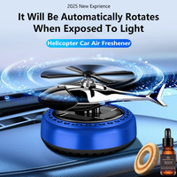 Solar Rotary Aromatherapy Helicopter Solar Aromatherapy Automobile Air Freshener Alloy + ABS Wood Perfume Automatic Diffuser